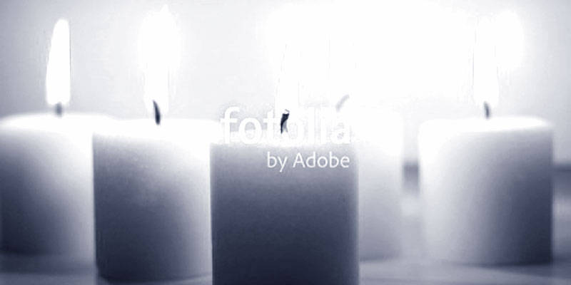 Kerze als Webdesignbeispiel für Bestattungsdienste in Augsburg